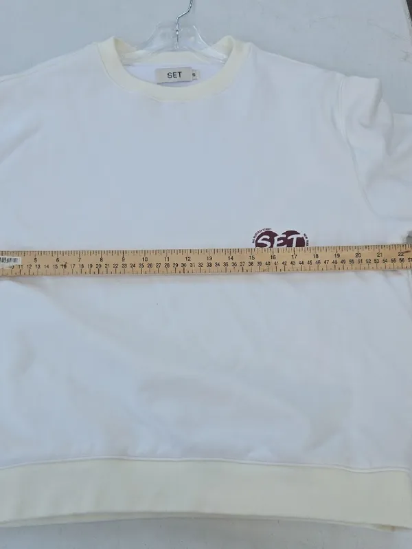 SET Active NYC Heart Graphic Crewneck Sweatshirt White Size S - Image 8