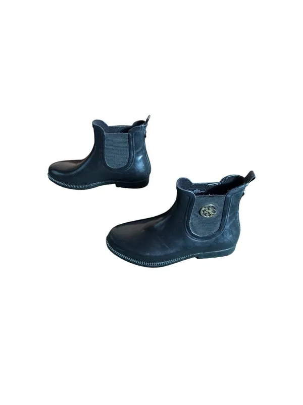Guess Black and Gold Ankle Rain Boots - Image 5
