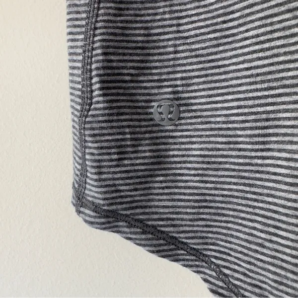 Lululemon Breezy Tank Divided Stripe Heathered Light Grey Heathered Dark Slate - Image 9