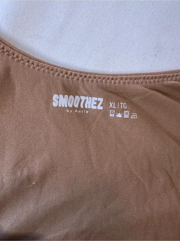 Aerie Smoother Extra Large Beige Long Sleeve Bodysuit New W/out Tag - Image 3