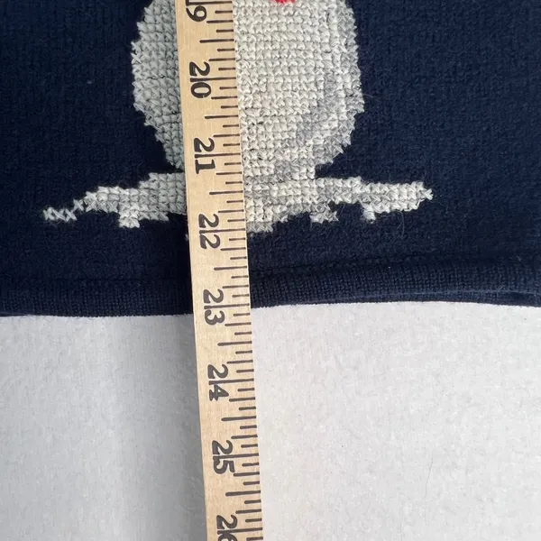 Vintage Marisa Christina 100%‎ Wool Snowman Winter Sweater Vest Blue Womens Med - Image 5