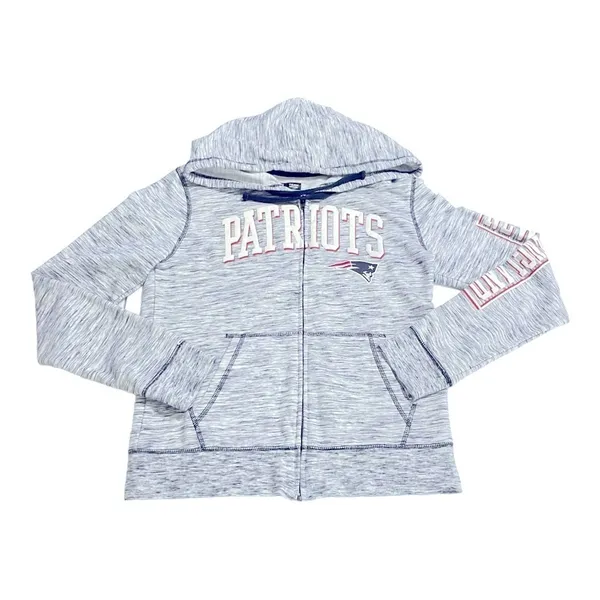 NEW ENGLAND PATRIOTS Women's Space-Dye Full-Zip Fleece Hoodie size M - Image 9