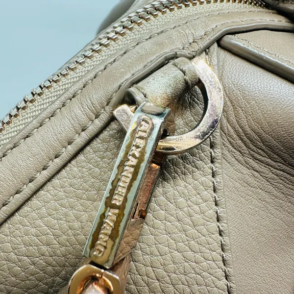 Alexander Wang Leather Toffee Caramel Emile Gold Hardware Satchel Bag Size Large - Image 11