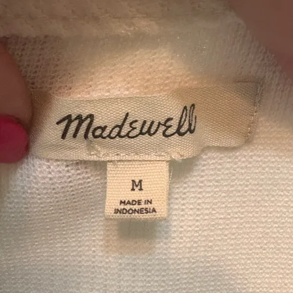 Madewell Cream V-Neck Women's Sweater - Image 5