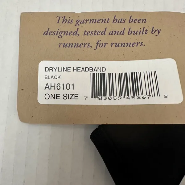 Vtg Brooks Womens One Size Black DryLine Headband AH6101 NWT - Image 3