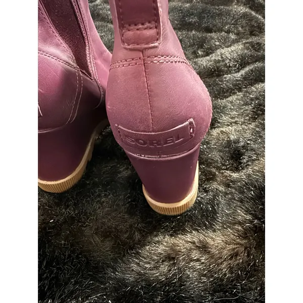 Sorel wedge boots purple 10.5 leather women’s Shoes - Image 4