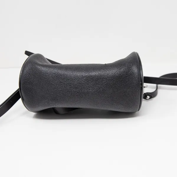 Rebecca Minkoff Barrel Circular Long Genuine Leather Crossbody Purse Bag Black - Image 5