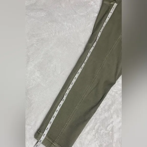 SPANX Stretch Twill Straight Leg Pants Olive Oil Green Size XS - Image 13