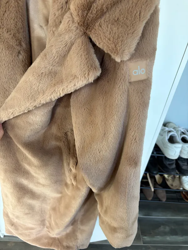 Alo Faux Fur Yoga Jacket - Image 3
