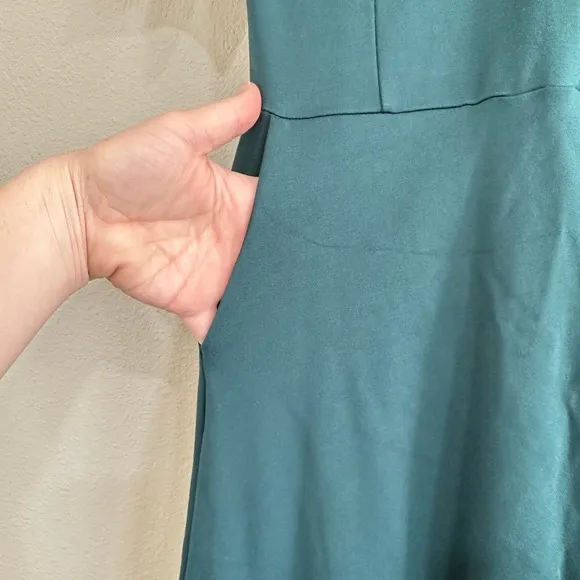 Betabrand Midi Dress Teal‎ Green Short Sleeve Career Secretary Office Casual - Image 5