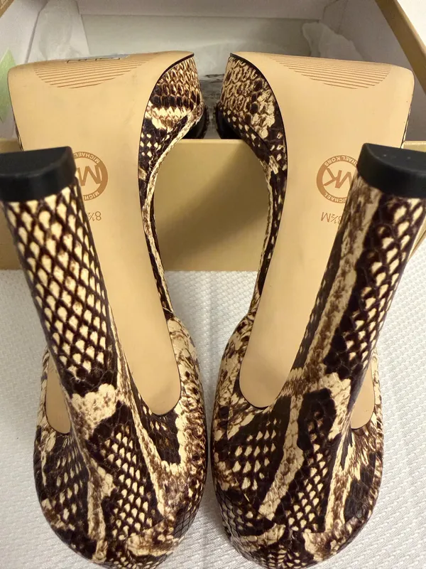 Michael Kors Python Print Ankle Strap Heels  - Image 2