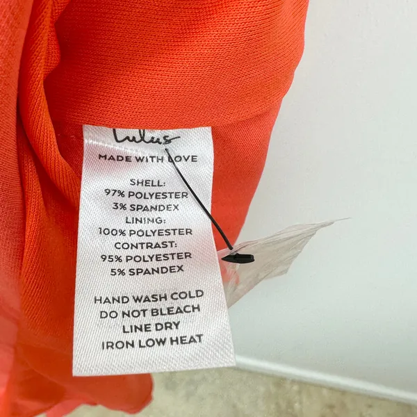 Lulus Masterfully Mod Bright Orange Side Button Midi Dress Cutout XL NWT - Image 8