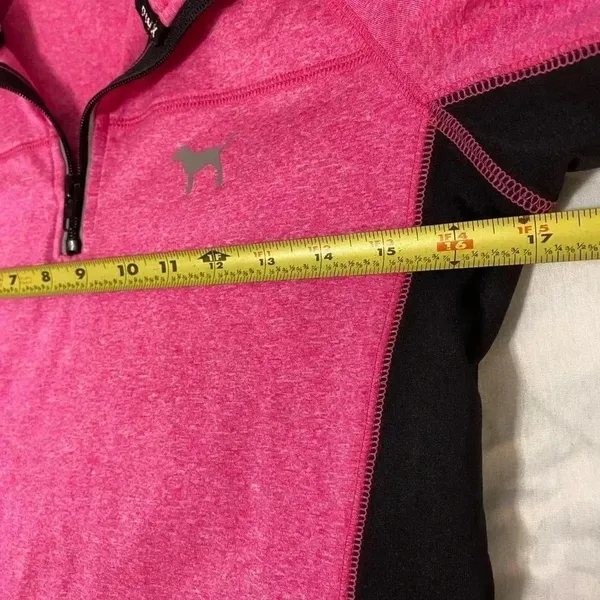 Victoria's‎ Secret Pink Ultimate 1/4 Zip Pullover Jacket Pink Black Small - Image 9