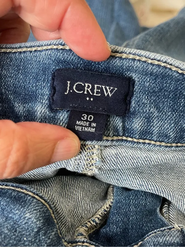 J. Crew Factory Sailor Patch Pocket Denim Shorts Size 30 - Image 5