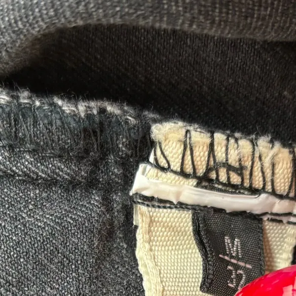 Massimo Dutti Black Button up denim jean jacket size medium casual - Image 5