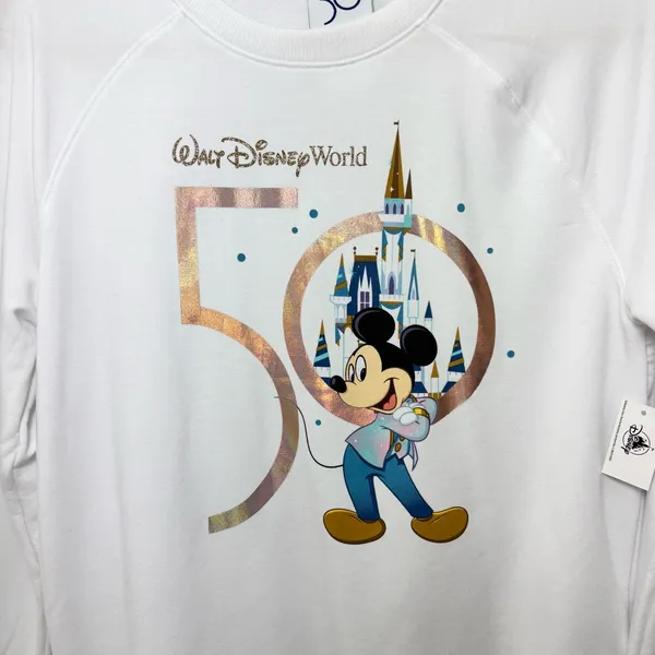 Disney 50th‎ Anniversary Mickey Mouse Long Sleeve Top Size S NEW - Image 3