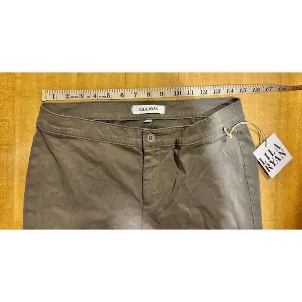 Lila Ryan NWT Size 8 Medium Women Steel Grey Zuri Tapered Trouser Pants - Image 12