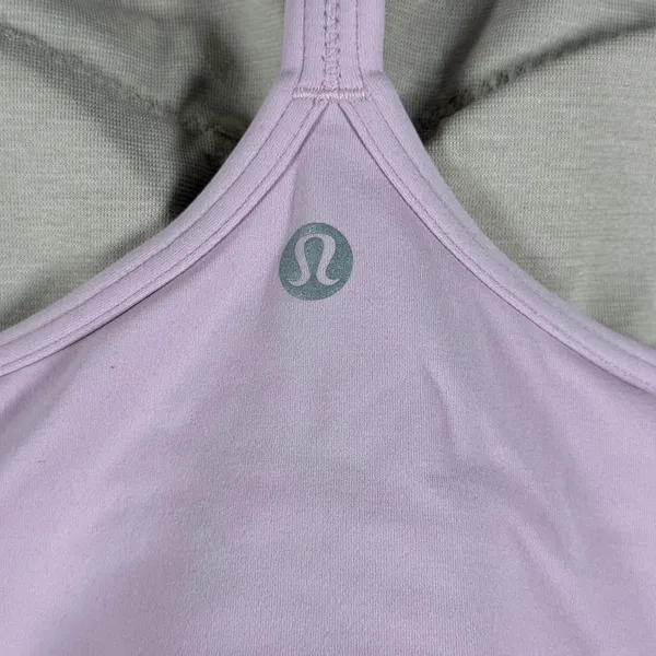 Lululemon Flow Y Wrap-Front High-Neck Bra Pink Peony LW2EH3S PKPI Size 8 NEW - Image 6