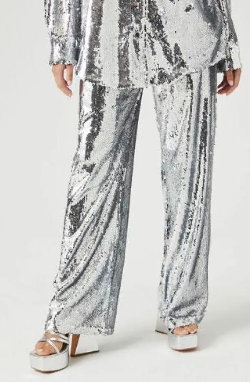 Metallic Sequin Shirt & Pants Set - Image 4