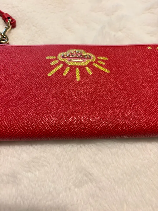 Custom designer coach wallet red - Image 2