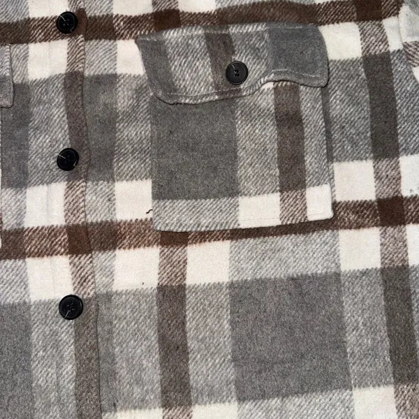 Plaid flannel jacket Brown Size XL - Image 2