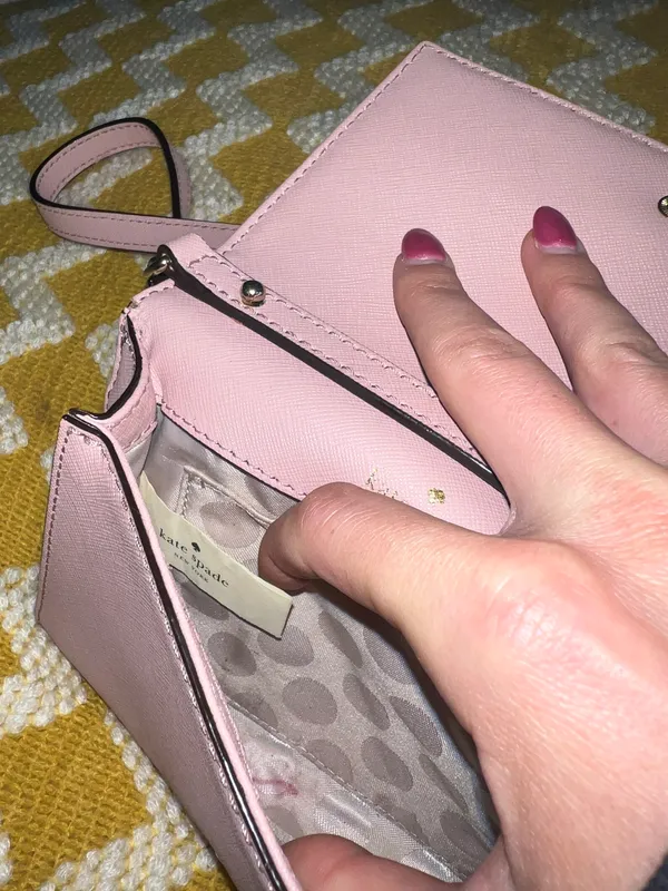 Kate Spade Pink Leather Cross Body Purse - Image 9