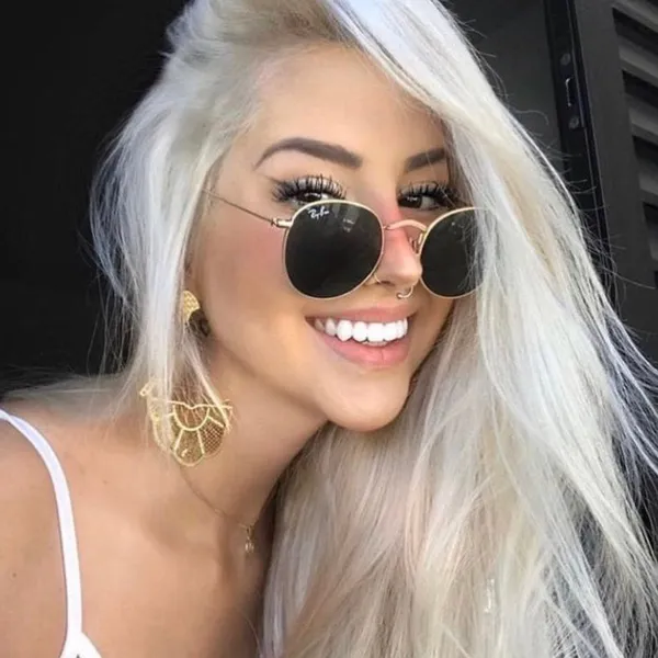 Ray Ban Round Metal RB3447 Gold Frame - Image 2