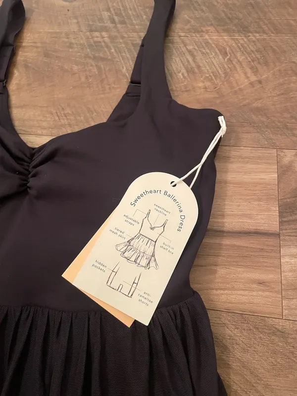 NWT! Blogilates Target X Popflex Viral Sweetheart Ballerina Dress Black Small - Image 4