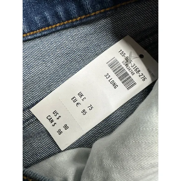 Abercrombie The Ankle Straight Ultra High Rise Denim Jeans Women‎ 33/16L NWT - Image 7