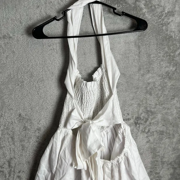 Peppermayo White European Towns Linen Dress US 6 New Romantic Coquette Soft Girl - Image 7