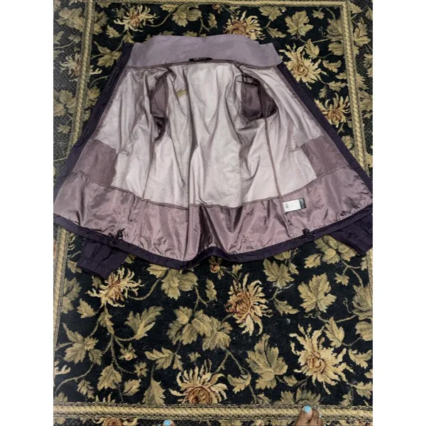 North Face DryVent Purple Yellow Hooded Rain Jacket M Hiking Camping Gorpcore - Image 11