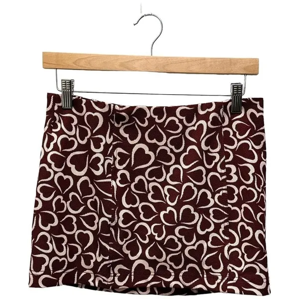 Urban Outfitters‎ Love Print Mini Skirt Red Women's Size S Casual Party Romantic - Image 3