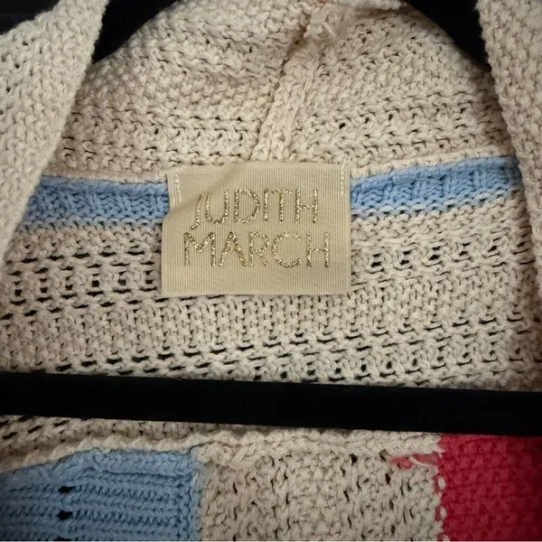 Judith March Colorful Striped Knit Sweater Cardigan Women’s Size M - Image 3