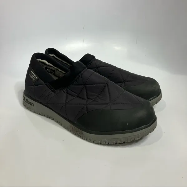 L.L. Bean Ultra light prima loft slip on shoes black‎ quilted size 9 - Image 2