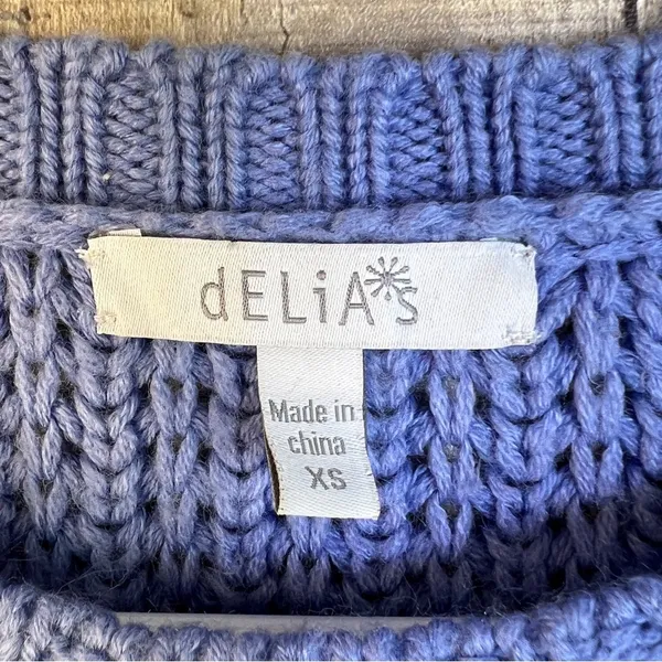 Delia’s XS Purple Crewneck Long Sleeve with Zippers(just for looks) - Image 7