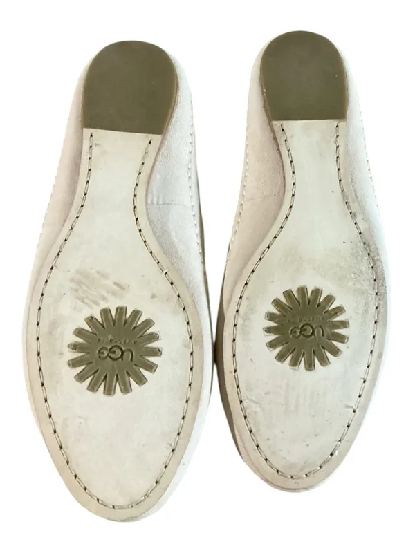 UGG Australia Suede Leather Bow Ballet Flats Cream cream Women's Size 7.5 - Image 6