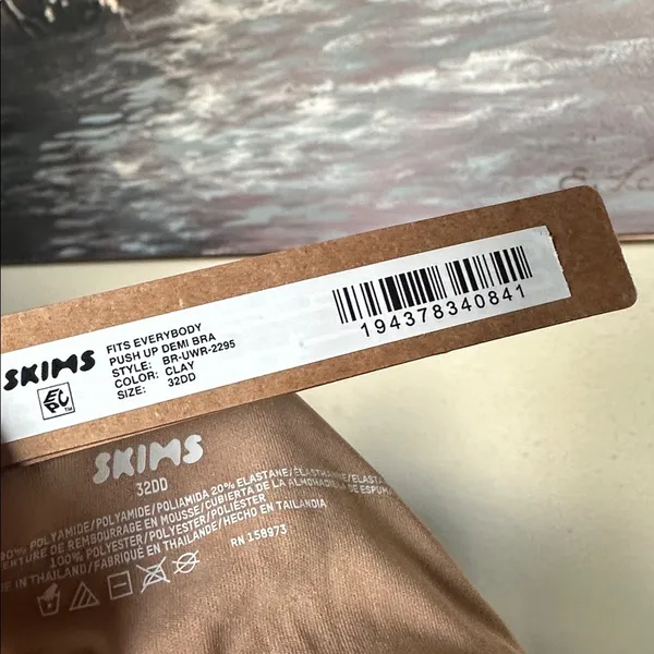 Skims Fits‎ Everybody Push Up Demi Bra Clay 32DD - Image 4