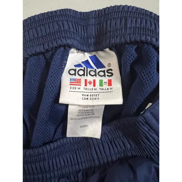 Adidas Navy Blue White 3-Stripe Zipper Windbreaker Track Pants Sweats Sweatpants Bottoms Size M 🧿 - Image 6