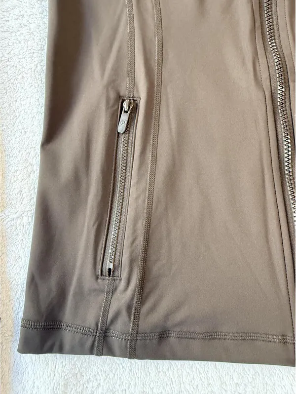 Lululemon Brown Matching Activewear Set Zip Jacket and High-Waist Leggings Size - Image 3
