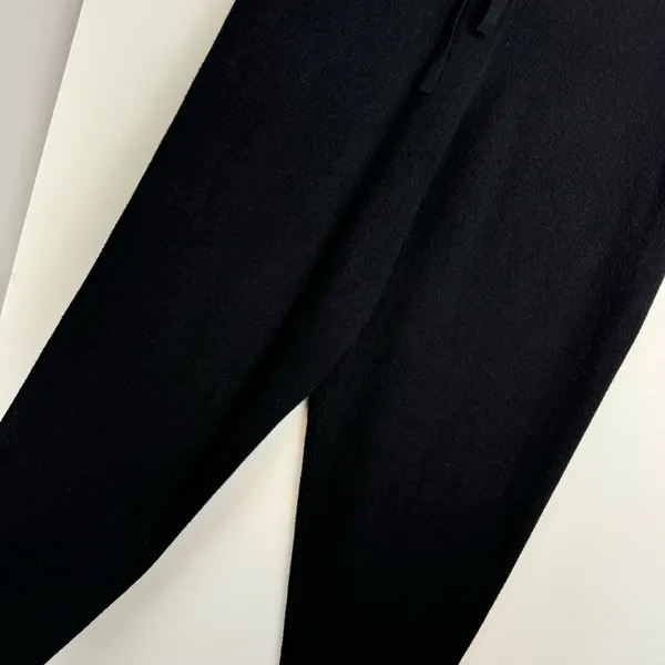 ZYIA Active Womens Black Soft n Warm Joggers Sz Large Ribbed Cozy Knit - Image 8