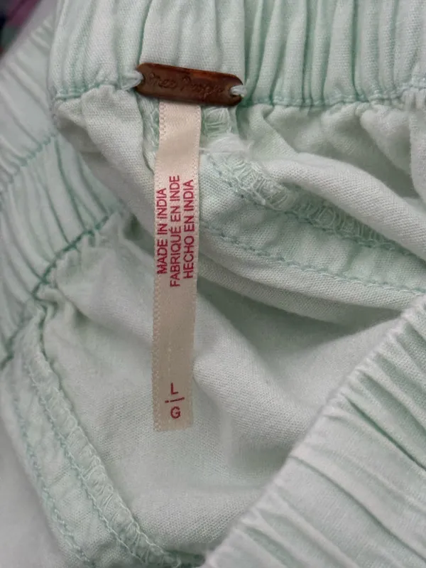 Free People Get Free Poplin Pull On Shorts in Mineral Sea - Image 4