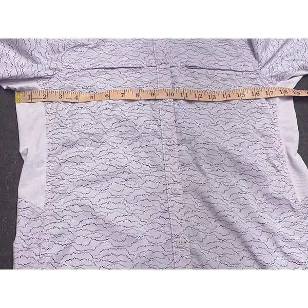 REI Co-op Sahara Shirt Small UPF Fishing Hiking Lilac Topographic Print Gorpcore - Image 8