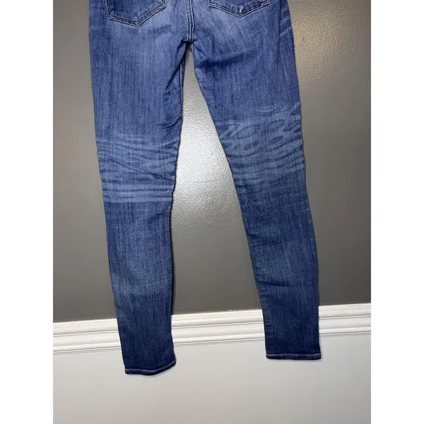 Express Legging Mid Rise Jeans Womens 6R Medium Wash Blue Jegging Stretch Denim - Image 6