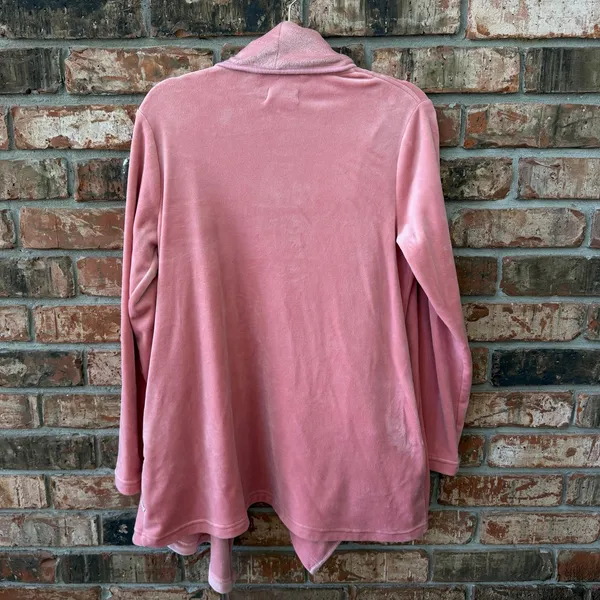 Ugg Soft Pink Size Small Plush Waterfall Cardigan Wrap Cozy Lounge - Image 4