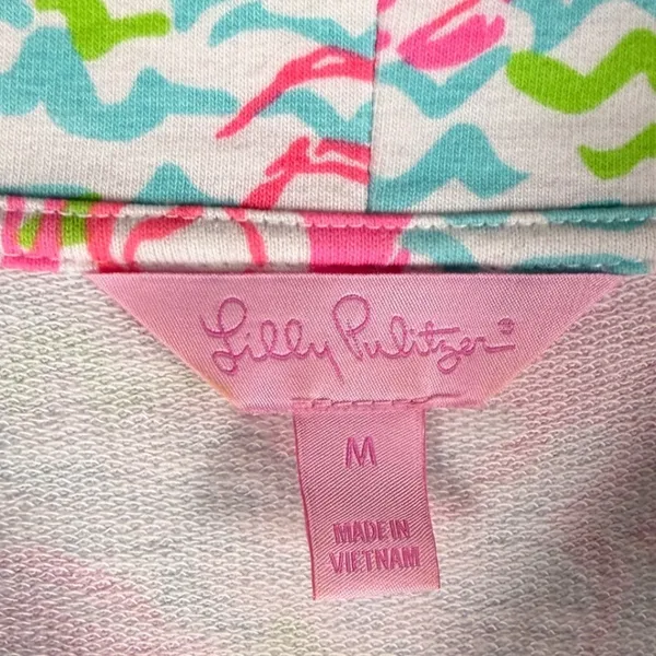 Lilly Pulitzer Skipper Popover Pink Lobster Pullover Quarter Top Med Resortwear - Image 6