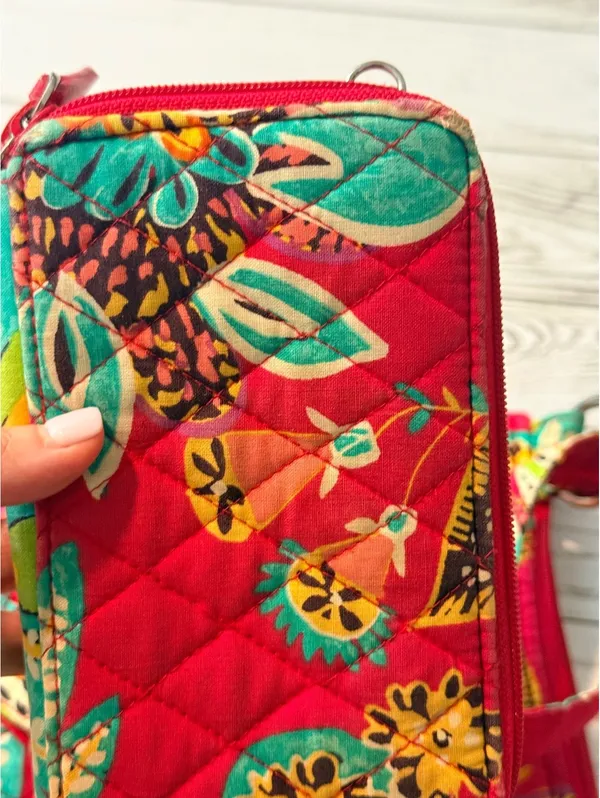 Vera Bradley Crossbody Bag & Wristlet Wallet Set Floral Butterfly - Image 11