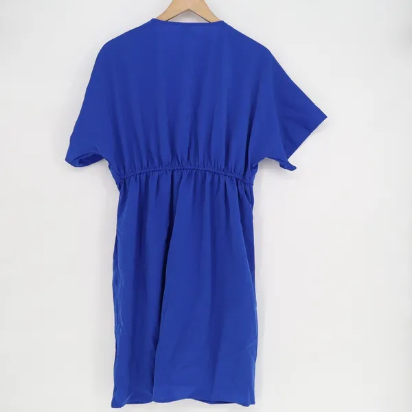 SHEIN Royal Blue Twist Front V-Neck Draped Mini Dress Womens Large - Image 5