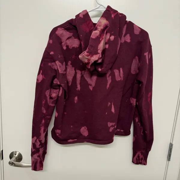 Champion Tie Dye Magenta Hoodie Hooded Sweatshirt - Image 6
