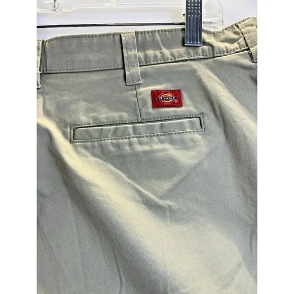 Dickies Womens Bootcut Work Pants Khaki Slim Fit‎ Stretch Durable wide leg 14R - Image 4
