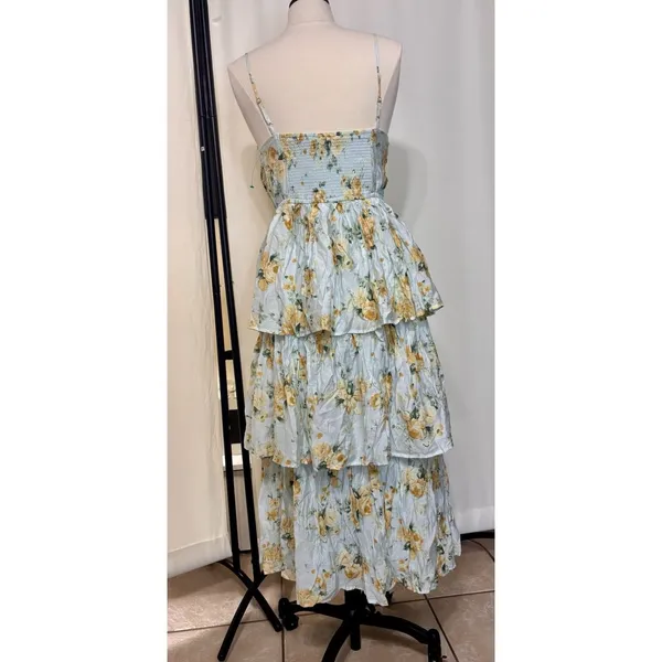 By The River Women’s Small Floral Ruffles Maxi Dress Whimsical Fairy *read Desc - Image 13